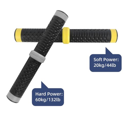 Twist Grip for Resistance Bar: Resistance Bar for Physical Therapy - Twist Grip Strength Trainer Hand Exerciser Bars Arm Wrist & Elbow Strengthener (Yellow-44lb)
