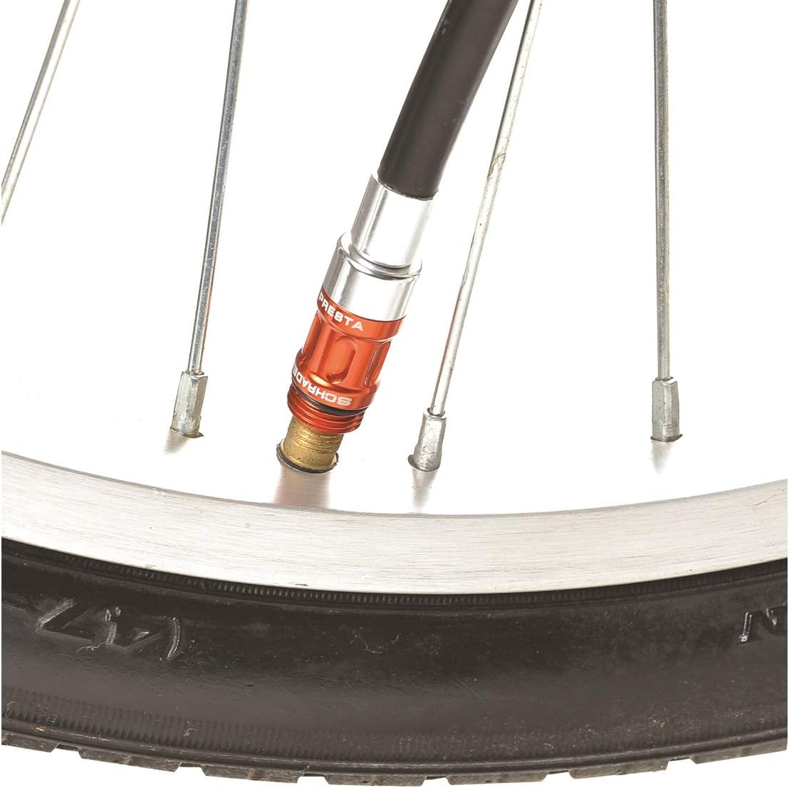 UNICHE Tech HV Bike Frame Pump with Gauge Fits Presta & Schrader - High Volume - Portable Mini Bicycle Pump for Mountain and BMX Bikes, Includes Mount Kit - Small