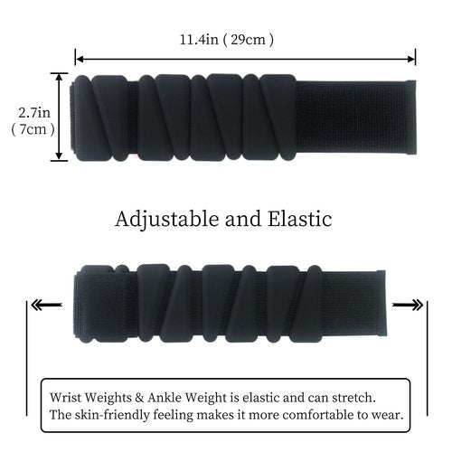 Wrist Weights set for Women, 2 sets of 1 lb each, Silicone Ankle & Wrist Weights for Women & Men, Adjustable Weight fit for Yoga, Dance,Hiking, Jogging,Pilates, Aerobic Exercise and Strength Exercise