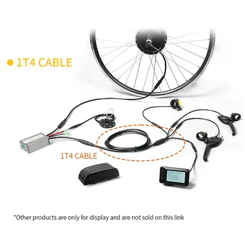 XBERSTAR Electric Bike Connector 1T4 Extend cable 105cm Connect E-bike Throttle/Ebrake/Display Electric Bicycle Parts Accessories