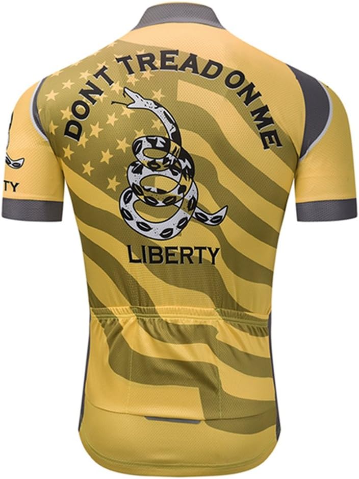 Weimostar Men's USA Cycling Jersey Short Sleeve Biking Shirts Breathable with Pockets