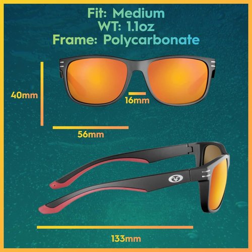 Flying Fisherman Double Header Polarized Sunglasses with AcuTint UV Blocker for Fishing and Outdoor Sports