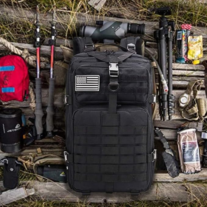 ROARING FIRE Tactical Backpack, Army Assault Pack, Molle Backpack for The 3 Day Pack, 45L prepper bag