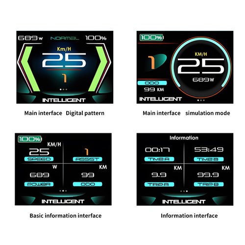 HIEBIKE BAFANG Intelligent Display for Ebike : 850C 860C DP-C18 600C 750C Touch Screen T1 for Bafang BBS01 BBS02 BBSHD Electric Mid Drive Kit（UART）
