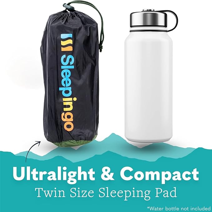Light Weight Sleeping Mat for Camping - Ultralight Backpacking Sleeping Pad - Inflatable, Compact Sleep Pad for Hiking and Travel - Portable Backpacker Sleep Mat - 2-Pack - 73.5" x 21.5"