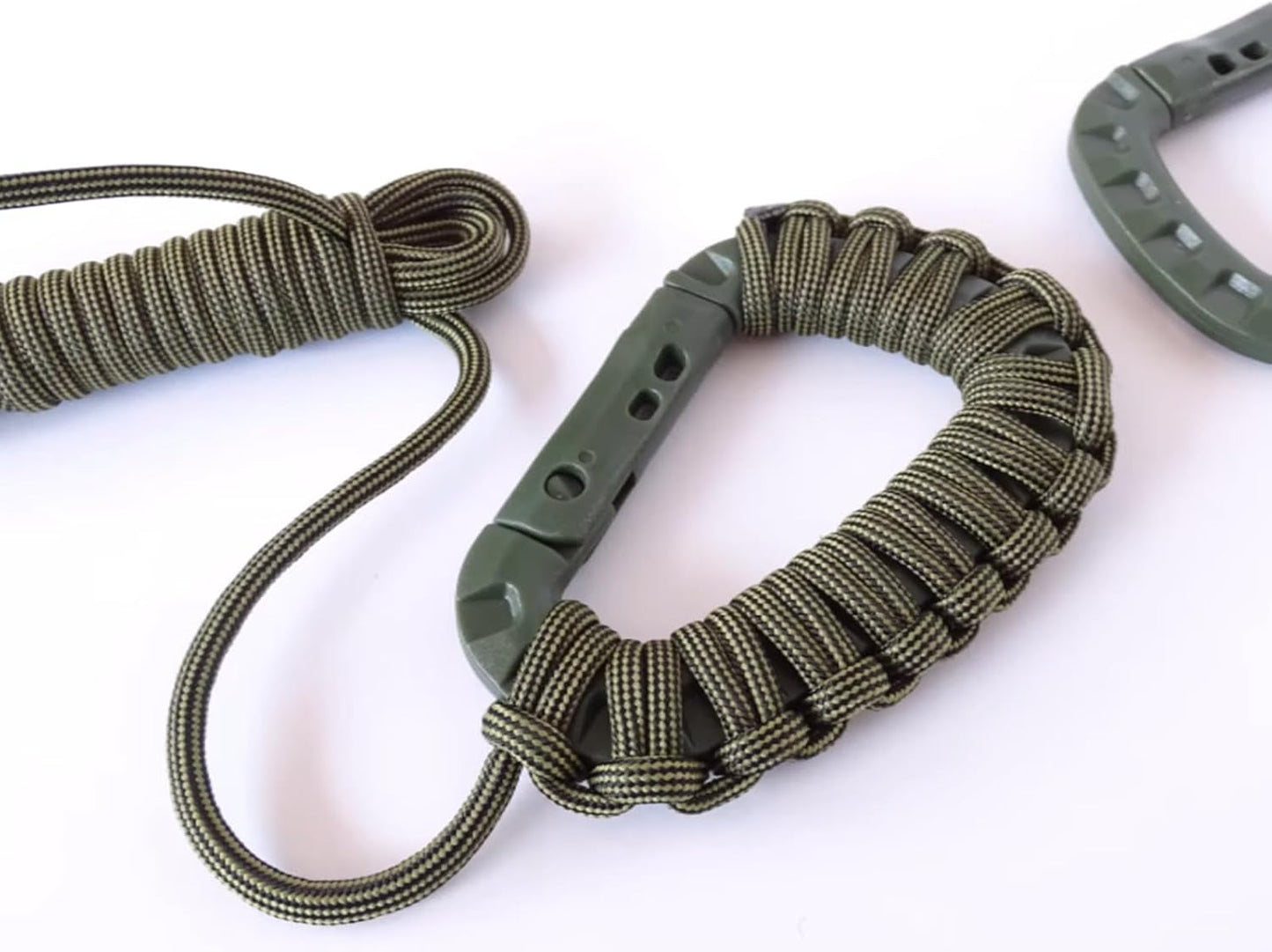 Tactical Gear Clips Plastic Carabiner Keychain Clip D-Rings Spring Snap Hook for Backpack, Molle System, Bag, Key Chain