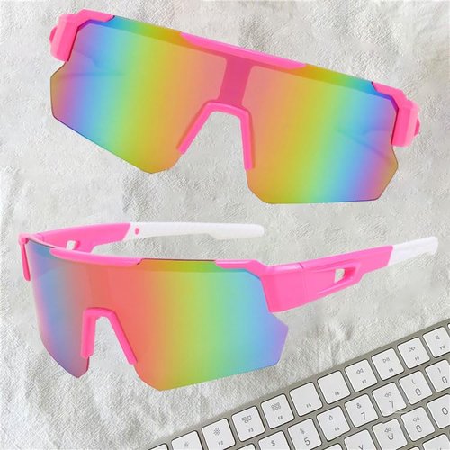 Youth Baseball Sunglasses Sports Running UV400 Polarized Glasses Youth Kids For Boys Girls 8-12 Cycling Softball Golf Skiing Sunglasses (Rose Red)