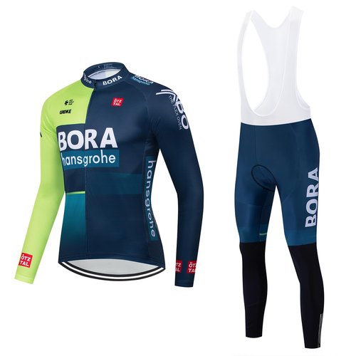X-CQREG Men's Cycling Clothing Set Long Sleeve Cycling Jersey Zipper Pocket Bike Outfit Cycling Bib Pants Gel Padded (7,X-Large)