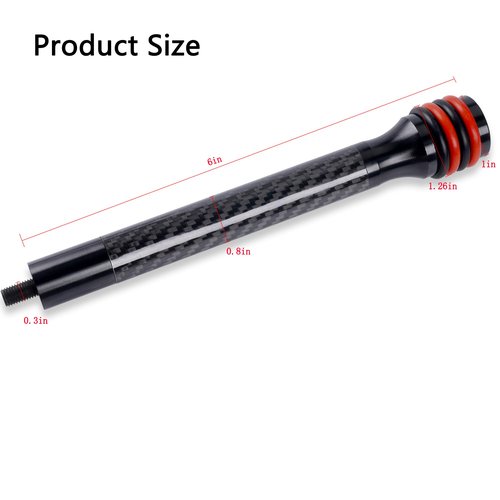 VOHEZPT 6 inch Archery Bow Stabilizer - Carbon Fiber Bow Balance Bar with Damping System and Weights Kit for Compound, Recurve Bow Hunting Archery Accessory Equipment