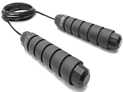 Jump Rope From Only U, Workout, Fitness, Exercise Equipment, Home Gym, Men Women and kids, Health, (Multiple Colors) (Black)
