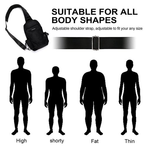 Colins Keirs Men's Small Crossbody Sling Bag, Lightweight Chest Shoulder Backpack for Men, Durable Crossbody Bags for Mens, Versatile Travel & Everyday Carry Bag
