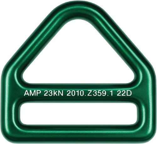Heavy-Duty Steel Triangle D-Ring – Multipurpose Equipment Connector Ring, Black Finish (Black)