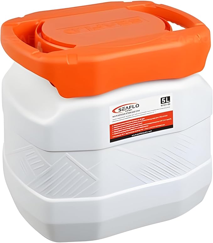 SEAFLO Waterproof Storage Bins with Lid for Marine, RV, Storage, Kayak, Camping 1.32 Gal / 5 L