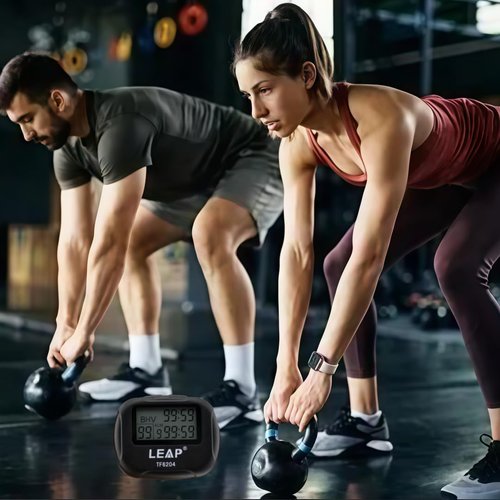 LCD Digital Large Display Alarm Interval Timer TF6204 Trainning Running Yoga Weight Lifting Running Stopwatch Sports Timer