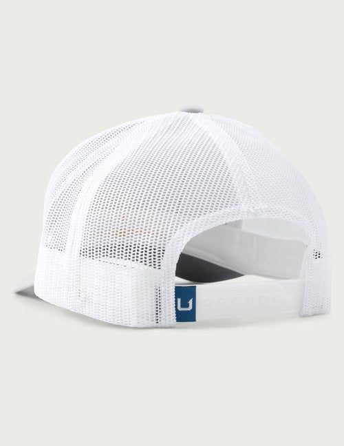 HUK Womens Trucker Hat, Anti-Glare Snapback Fishing Hat for Women, Bold Patch - Harbor Mist, One Size