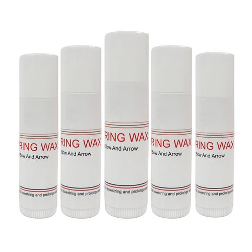 - QI HUO JU - 5 Pieces Bow String Wax, Protective Bowstring Waterproof Rail Lube for Crossbow Recurve Compound Bow, Archery Bowstring Wax Reduce Friction and Prevent Fraying (White)