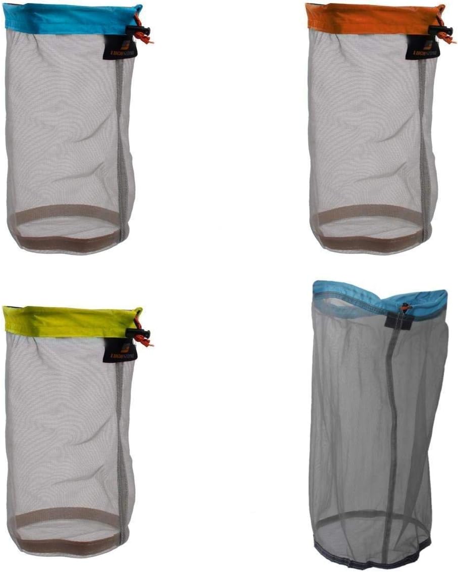Ultra Light Stuff Sacks Nylon Mesh Drawstring Storage Bag S M L XL XXL for Camping Travel Hiking Outdoor Sports