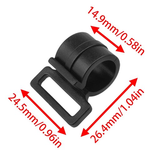 PIYANYO Tent Pole Clips Tent Pole Clip C-Type Clamp Tent Pole Attachment Clips for Large Tents with Sunshade 9.5mm (3/8 in) Poles 30PCS