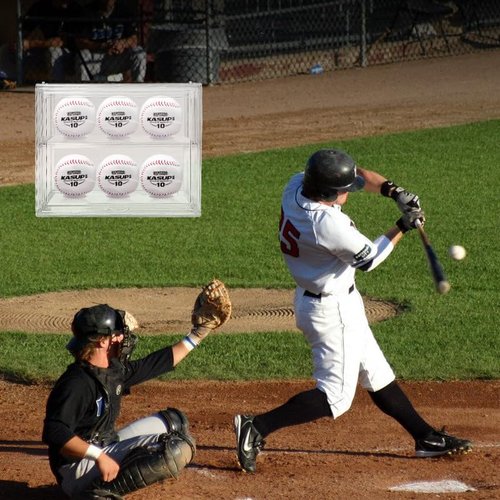 BOHOIDEE 2 Tiers Clear Display Case for Baseball, Acrylic Baseball Holder Display Case with Magnetic Door, Wall-Mounted Dustproof Showcase for Memorabilia Baseball