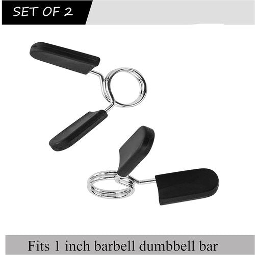 Barbell Spring Clip Dumbbell Clamps Circlip Collars 1 Inch Weight Bars Clips Fitness Weightlifting Lock Buckle for Standard Bar Barbell Strength Training Gym Accessory