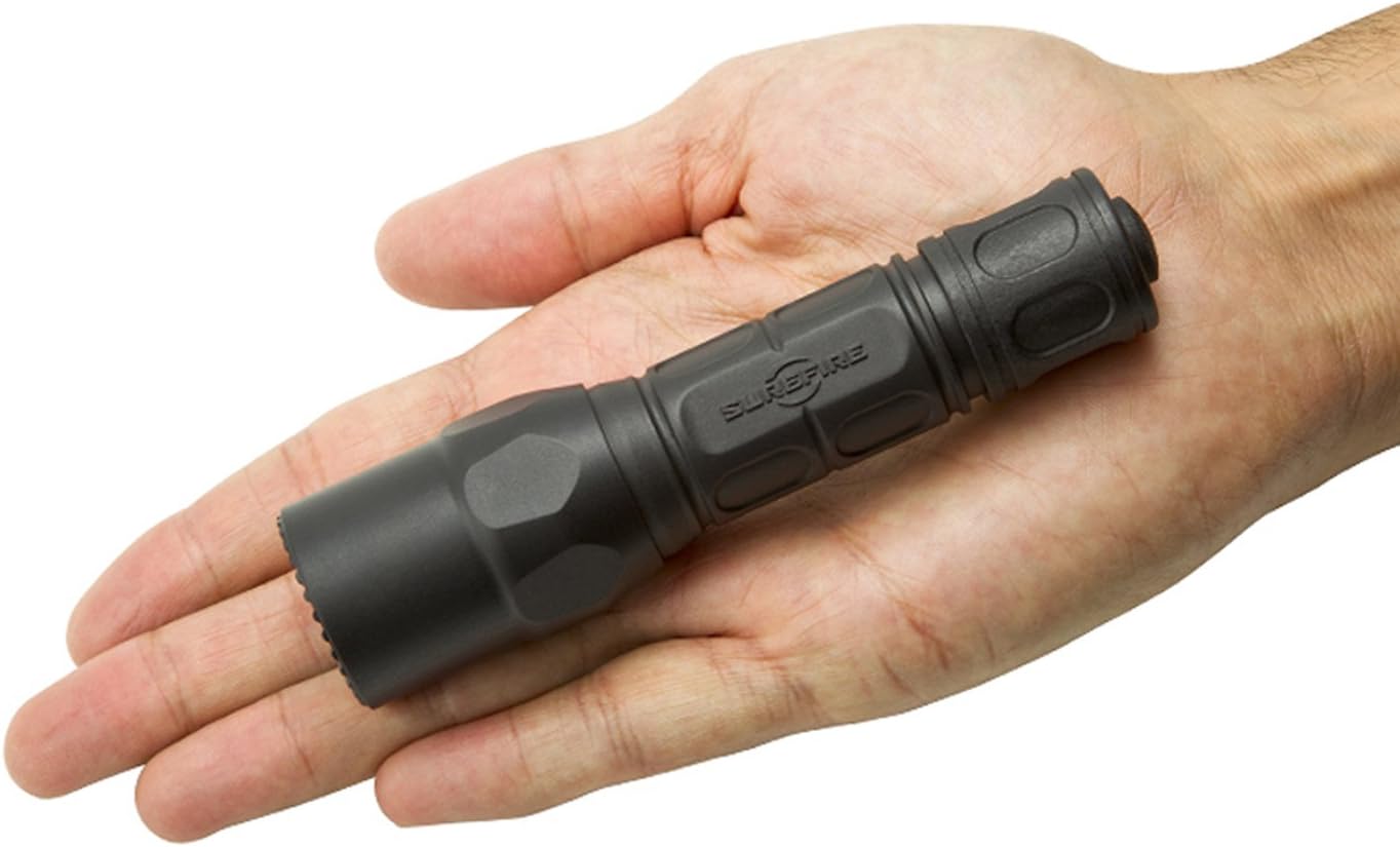 SureFire G2X Tactical 600 Lumen EDC Flashlight Bundle with 2x Extra SureFire CR123A and Lightjunction Battery Case (Black)