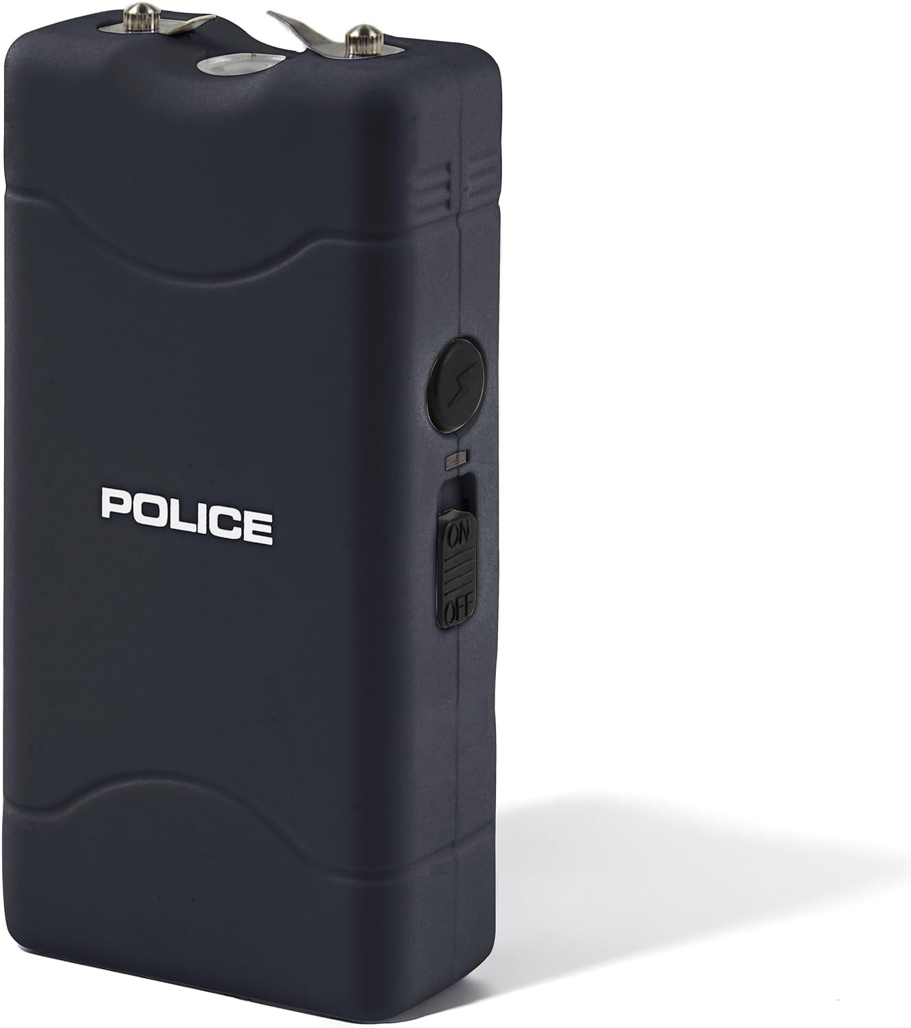 POLICE Stun Gun for Self Defense 800 – High Voltage Mini Rechargeable with LED Flashlight, Compact & Heavy Duty – Personal Security for Women & Men – Black