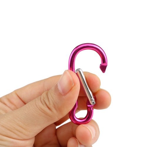 FULARR 20Pcs 5cm Locking Carabiner, Gourd-Shape Mini Carabiner Keychain, Aluminum Alloy Carabiner Snap Hook and Clip Hook, for Attaching Equipment to Backpack or Belt –– Not for Climbing!