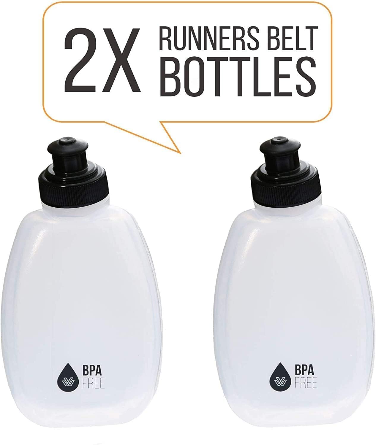 Premium Quality No Bounce Runners Hydration Belt With Reflectors, Smartphone Pocket & BPA free Water bottles