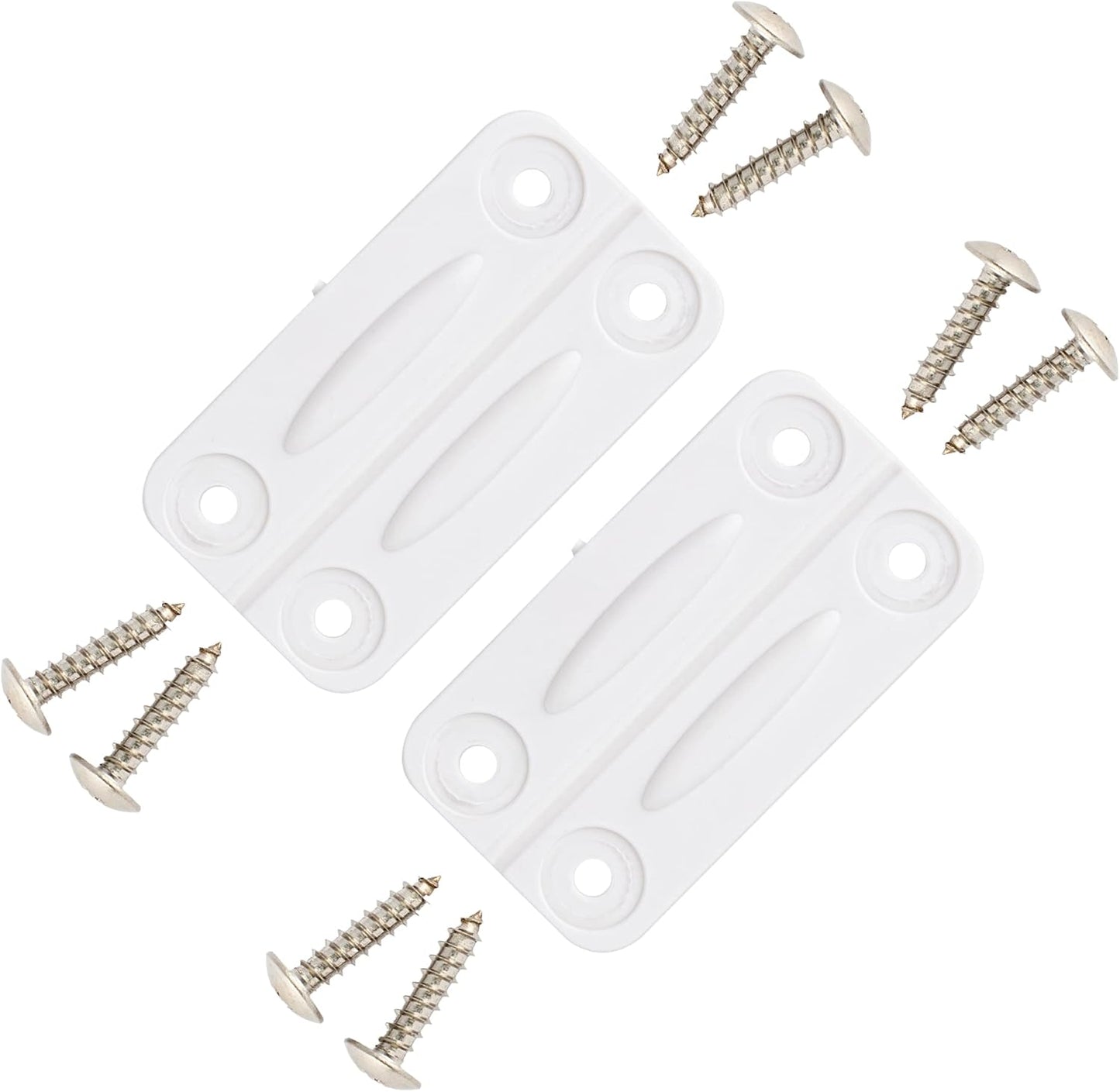 NeverBreak Parts - 2 Pack White Igloo Cooler Hinges Replacement with Screws | High Strength Igloo Cooler Replacement Parts | Igloo Parts kit for ice chests