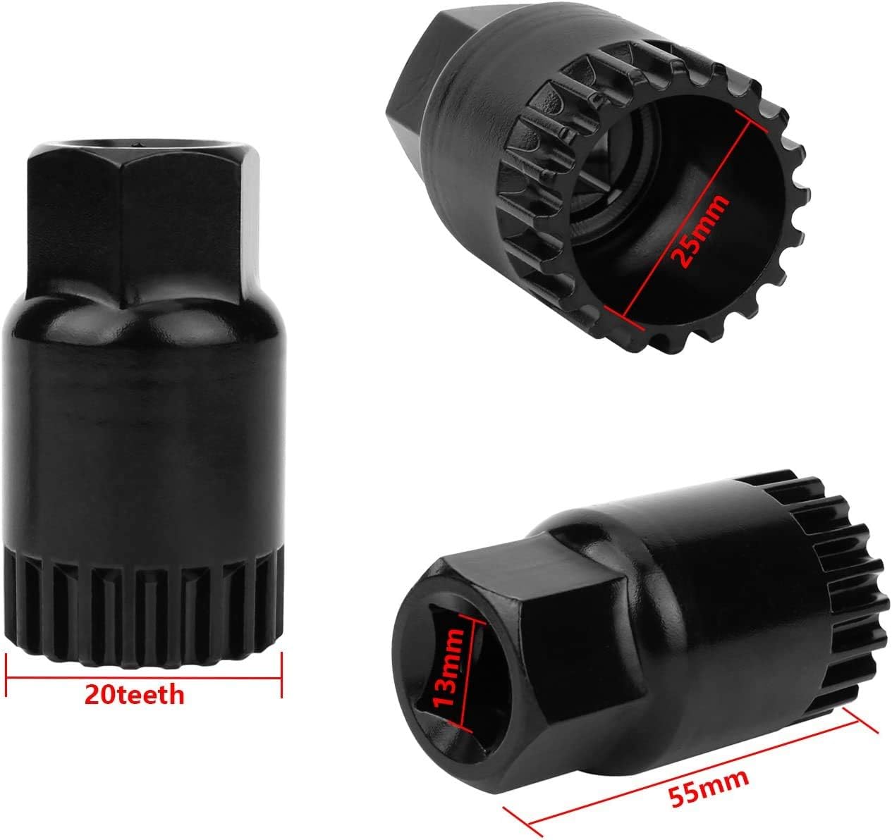 Oumers Bike Crank Extractor and Bottom Bracket Remover With 16mm Spanner Wrench - Bicycle Crank Removal Tool and Arm Remover - Repair Tools Kit