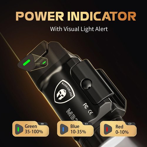 WARRIORLAND 500-Lumen White LED Pistol Light with Fit Taurus G2C/G3C/PT111 G2/PT140 G2 Claw Holster Combo - Compact Rail Mounted Tactical Weapon Flashlight & Concealed Carry Holster, Power Indicator