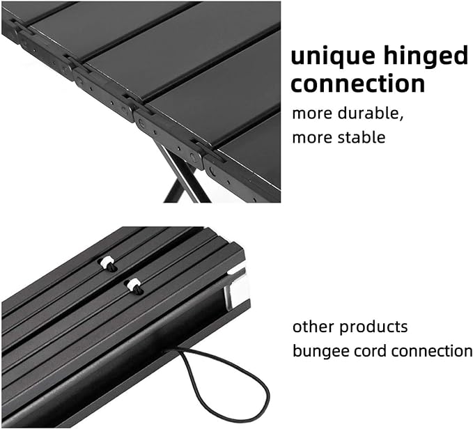 ROCK CLOUD Portable Camping Table Ultralight Aluminum Camp Table Folding Beach Table for Camping Hiking Backpacking Outdoor Picnic, Size M