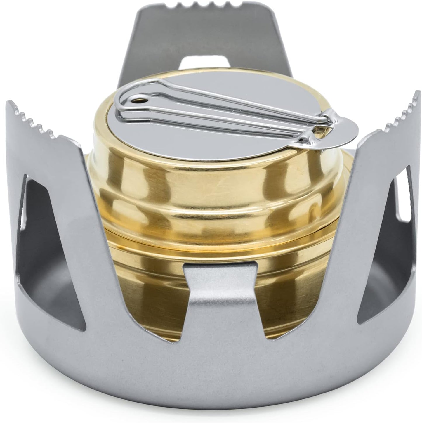 Outdoor Mini Portable Alcohol Stove Burner for Backpacking Hiking Camping Survival - Gray