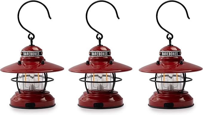 Barebones Edison Mini Vintage Adjustable LED Compact Outdoor Lantern - Essential Gear for Camping, Hiking, Fishing, Tents and Outdoor Adventures