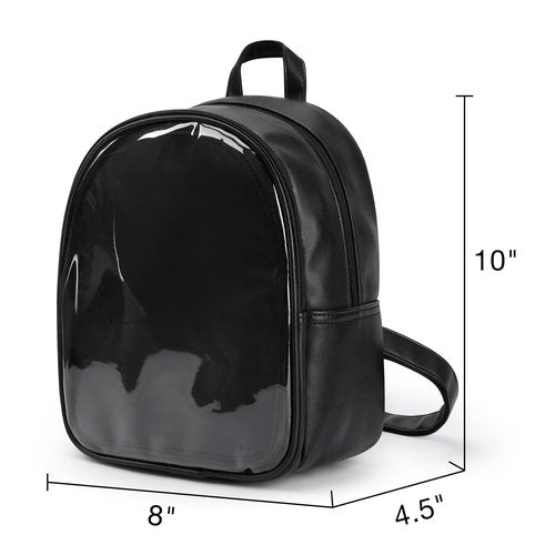 STEAMEDBUN Pin Display Backpack Black Ita Bag Mini Pin Bag For Anime Display