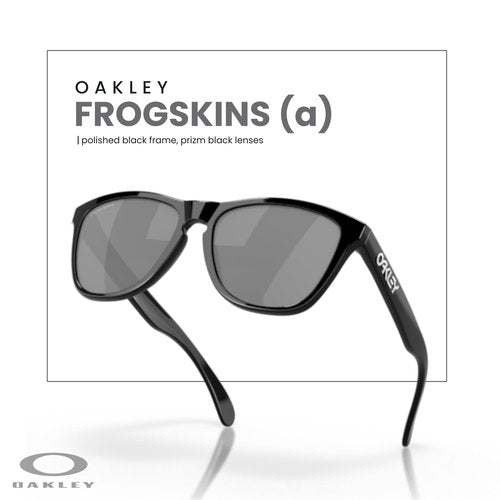 OAKLEY Frogskins (a) OO9245 924562 54MM Polished Black/Prizm Black Square Sunglasses for Men for Women+ Bundle Accessory Leash Kit, Microfiber Pouch