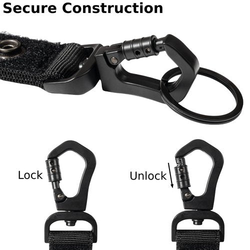 Molle Key Holder with Key Rings, Heavy Duty Belt Keeper with Key Holder for up to 2.25" Wide Belt, Police Duty Belt Accessories Duty Belt Key Holder Belt Clip Keychain, Tactical Key Holder for Belt