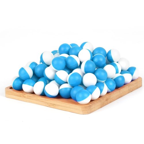 Inert Projectiles - 68 Cal Training Powder Ball, Training Projectile,Fracture Groove Design，Laser weldingwithout Leakage,Compatible with All .68 Cal Pepper Projectile、Paintball launchers