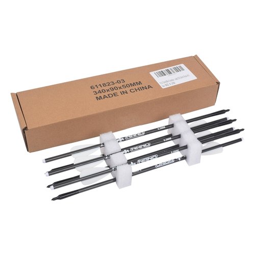 YLS 13 Inch Mini Crossbow Arrows Carbon Bolts with Field Tips Half-Moon Nocks Penetrator Inserts for Hunting OD 6.0mm 6 Pcs