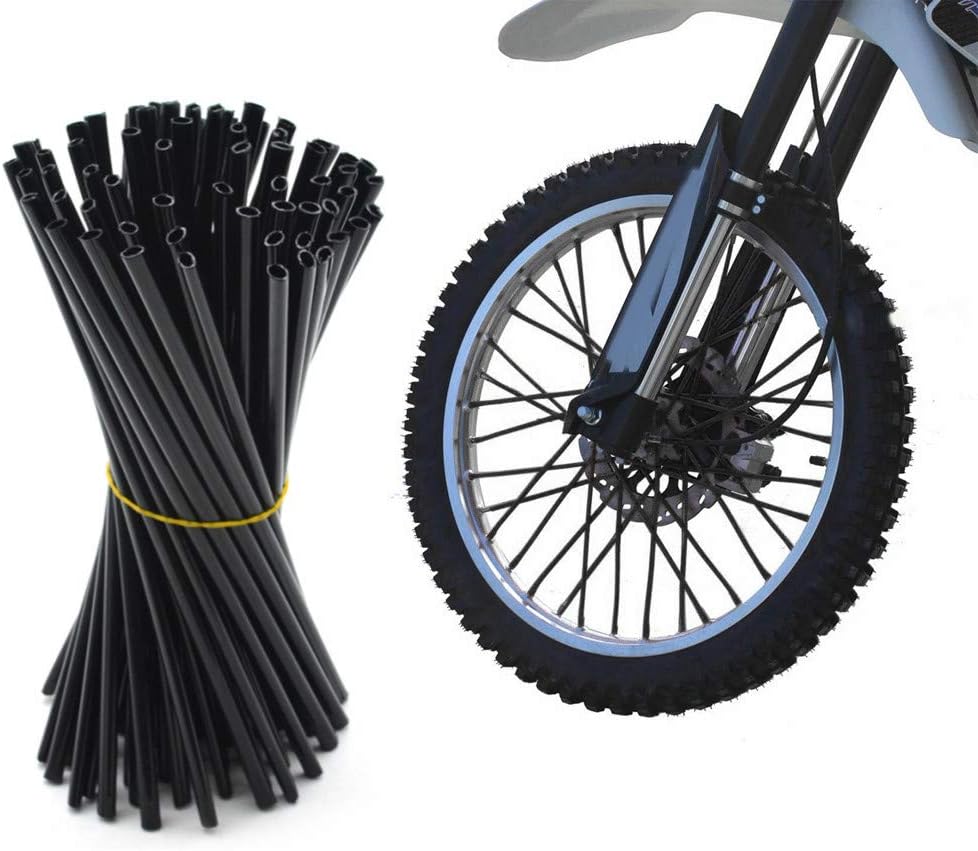 Super Pop Bicycle Spoke Skins Wraps Compatible with Schoolmate Bike Fans- Colorful Bike Wheel Decoration-72 Pcs(White)
