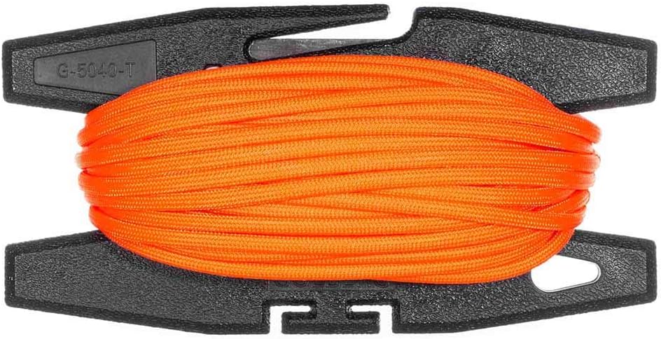Paracord Spool Tool with 50 or 100 Feet of 550 7-Strand Parachute Cord - USA Made
