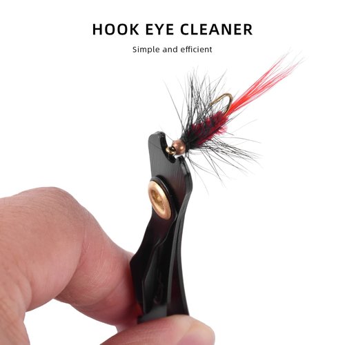 SF 3 in 1 Black Fly Fishing Nipper Fly Line Cutter Knot Tying Tool Fishing Clippers with Steel Cord Zinger Retractor Fly Fishing Anglers Tool for Fly Fishing Tapered Leader Tippet Line