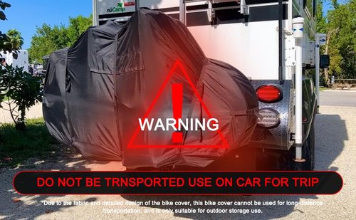 Adult Tricycle Cover Outdoor Storage Waterproof ,Heavy Duty Anti-UV 420D Tearproof Bike Covers Fit for Electric Trike,3 Wheels eTrike Bicycle, All Weather Use,Windproof Buckle,Lock Hole