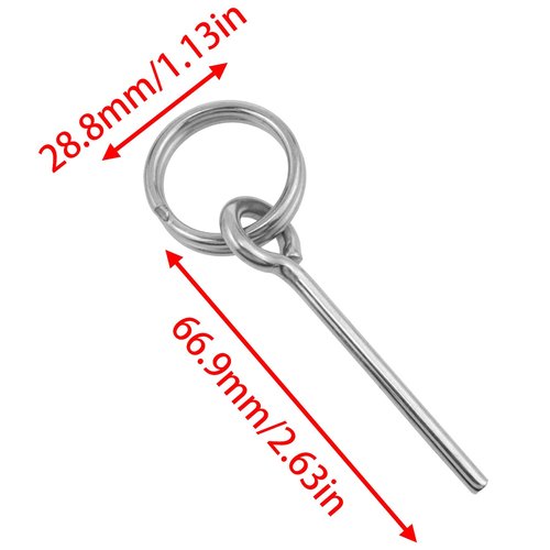 PIYANYO Stainless Steel Tent Latch and Ring Replacement Tent Fittings Suitable for Outdoor Camping, Hiking, Fishing and Travel Tent Accessories 4pcs