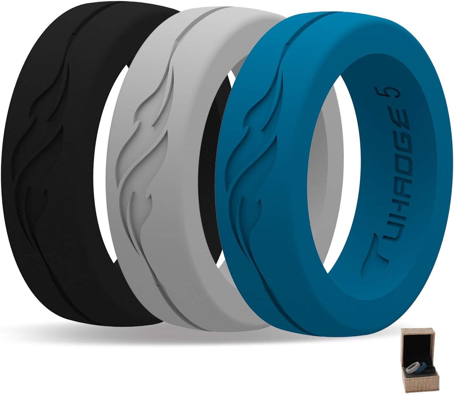 Tuhaoge Women's Silicone Wedding Ring - Silicone Rubber Wedding Bands - Representing Freedom & Dreams