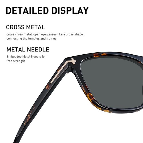 AVAWAY Square Polarized Sunglasses for Men Retro UV400 Protection, Acetate Fashion Driving Eyewears Male Outdoor Sport Glasses