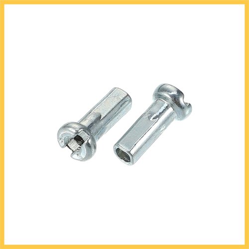 REPAIROCK 36 Pcs 14G J Bend 263mm x 2mm Bike Bicycle Spokes with Nipples Steel Silver Tone Auto Replacement Parts