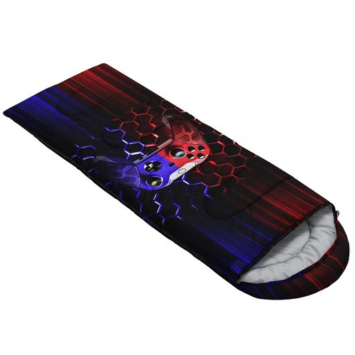 BSNTHO Beehive Gamer Printed Camping Sleeping Bag,3 Season Warm & Cool Weather,Lightweight,Waterproof Sleeping Bag for Adults & Kids,Traveling,and Outdoors,Camping Gear Equipment,31x90inch