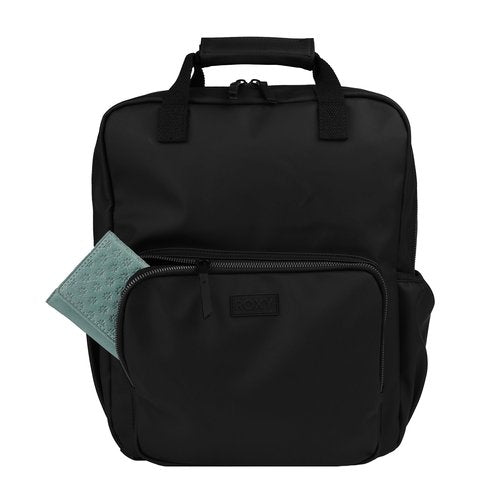 Roxy Women's Large Melting Spot Backpack with Padded Shoulder Straps and Exterior Storage, Anthracite (PU), 21L