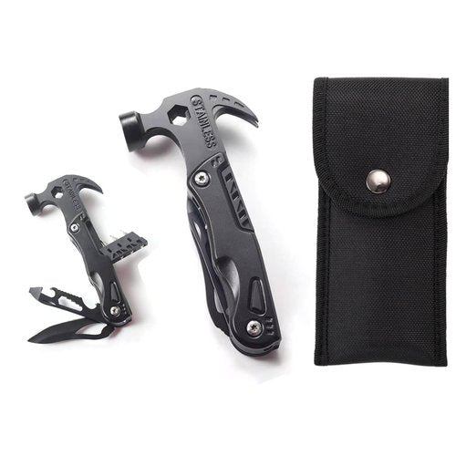GCFTIFF All in One Survival Tools Hammer Multitool, Camping Hunting Hiking Presents,Cool Gadgets for Boyfriend Husband Grandpa Women Birthday Valentines